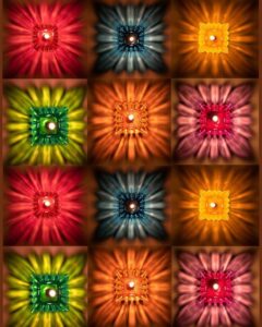 Set Of 12 Pieces Diyas 12 Pieces cotton wicks And 12 Springs